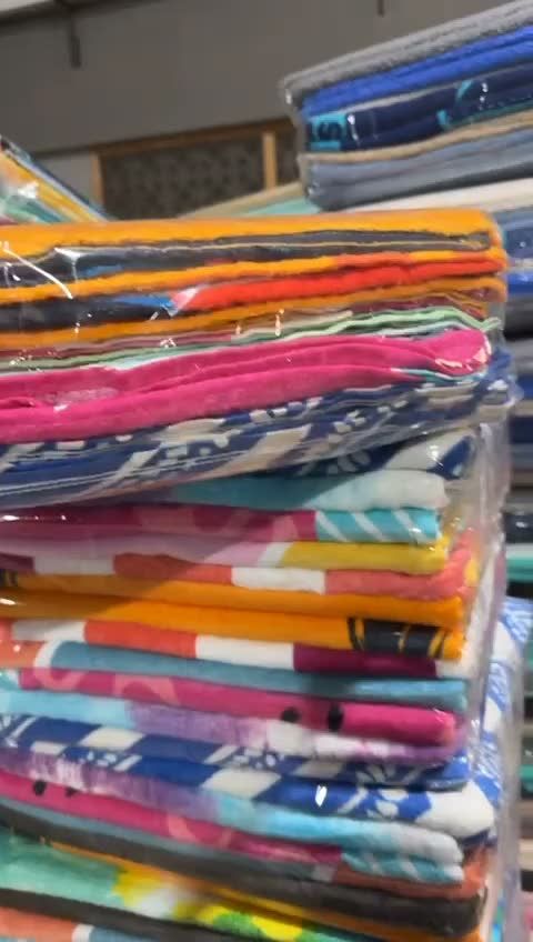 Real factory photo: bulk towel stock ready for carton packing